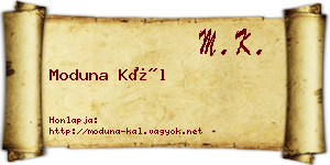 Moduna Kál névjegykártya